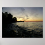 Sinking September Sun on Lake Ontario. Print