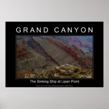 Sinking Ship at Lipan Point 4857 Black Poster