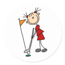 Sinking The Putt From The Green Bag Sticker