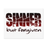 Sinner but forgiven postcard