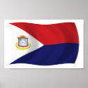 Sint Maarten Flag Poster Print