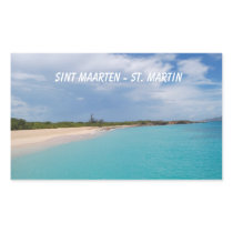 Sint Maarten - St. Martin Beach Scene Rectangle Stickers