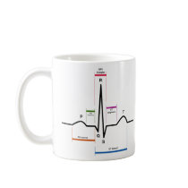 Sinus Rhythm in an Electrocardiogram ECG Diagram Coffee Mugs