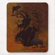 Sioux Chieftain Native American Gift Mousepad