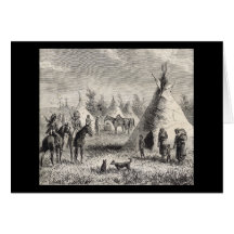 Sioux Village, circa 1876 Greeting Cards