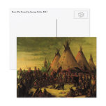 Sioux War Council by George Catlin Postcards