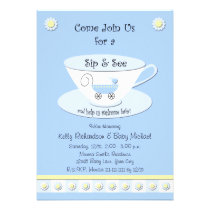 Sip and See Invitations -- Baby Boy invitations