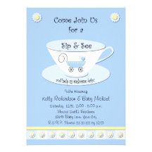 Sip and See Invitations -- Baby Boy