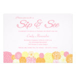 Sip and See new baby announcement party invitation
