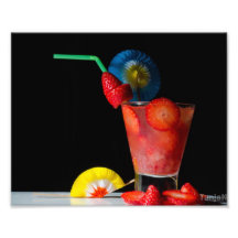 Sipping strawberrys photo print