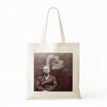 Sir Arthur Conan Doyle with Ghost by Ada Deane Tote Bags