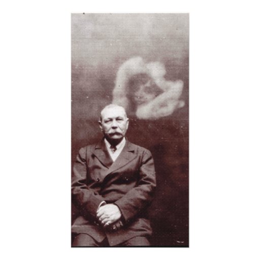 Sir Arthur Conan Doyle with Ghost by Ada Deane Photo Card Template