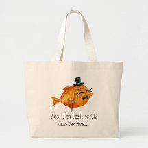 Sir Fishy Mustached Fish Bags