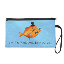 Sir Fishy Mustached Fish bagettes bags