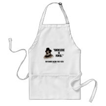 Sir Francis Bacon Knowledge Is Power Quote Apron