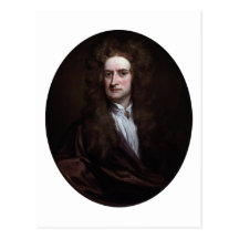 Sir Isaac Newton by Godfrey Kneller 1702 Postcard