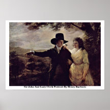 Sir John And Lady Clerk Portrait By Henry Raeburn Poster