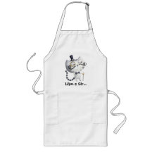 Sir Kitty Cat with Moustaches Aprons