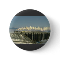 Sir Lamiel crosses Ribblehead Viaduct on the Settl Pinback Button