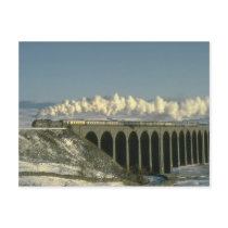 Sir Lamiel crosses Ribblehead Viaduct on the Settl Post Card