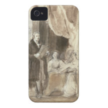Sir Robert Peel Reading to Queen Victoria iPhone 4 Case-Mate Cases