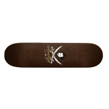 Sir Walter Raleigh Pirate Insignia Skate Board Deck