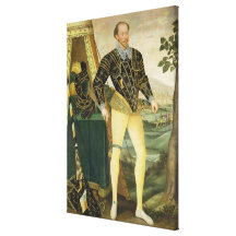 Sir William Drury, of Hawstead, Suffolk (1527-79), Stretched Canvas Print