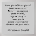 Sir Winston Churchill Quotation by SRF posters