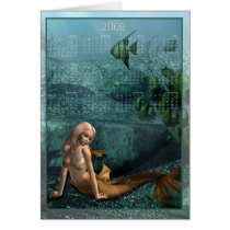 Siren of The Sea - Month at a Glance 2009 calendar Greeting Card