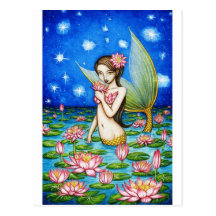 Sirène de lis de Starlight Cartes Postales