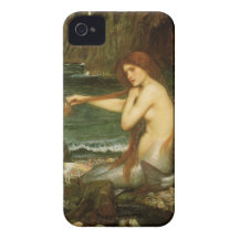 Sirène par le château d'eau de JW, art victorien d Coque Case-Mate iPhone 4