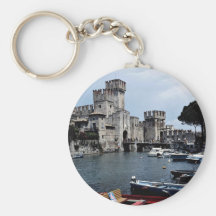 Sirmione Castle, south side, Lake Garda, Italy Key Chains