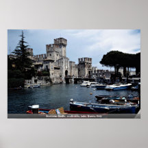 Sirmione Castle, south side, Lake Garda, Italy Poster