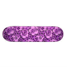 Sissy Retro Flowers Amethyst Girly Skateboard