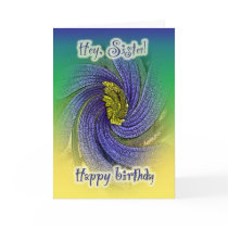 Sister Birthday Blue-Eyed-Grass Card