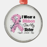 Sister - Breast Cancer Pink Ribbon Ornaments