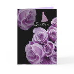SISTER - Bridesmaid LILAC PURPLE Roses Card