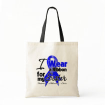 Sister - Colon Cancer Ribbon Tote Bag