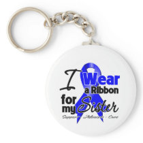 Sister - Colon Cancer Ribbon Keychain