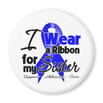 Sister - Colon Cancer Ribbon Refrigerator Magnets