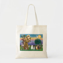 Sister Frances Blessing 5 cats Canvas Bags