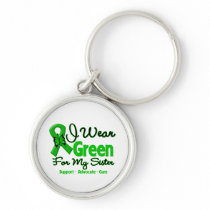Sister - Green  Awareness Ribbon Key Chain
