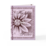 SISTER  - Happy 50th Birthday - LAVENDER Flower Greeting Card