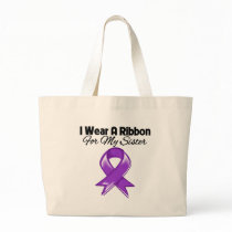 Sister - I Wear Purple Ribbon Bags