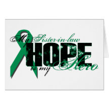 Sister-in-law My Hero - Kidney Cancer Hope Cards