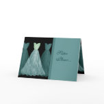 SISTER Maid of Honour Invitation - TURQUOISE Gowns cards