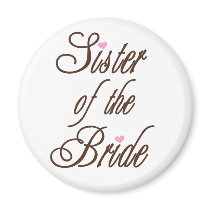 Sister of Bride Classy Browns Magnets