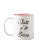 Sister of Groom Classy Browns mugs