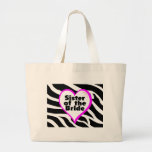 Sister of the Bride (Heart Zebra Print) Tote Bags