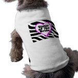 Sister of the Bride (Heart Zebra Stripes) Dog T-shirt
